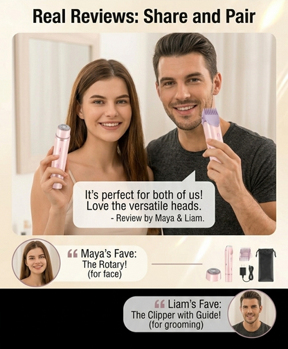 SmoothGlide Pro™ Painless Trimmer & Body Shaver for Unisex - Waterproof & Portable